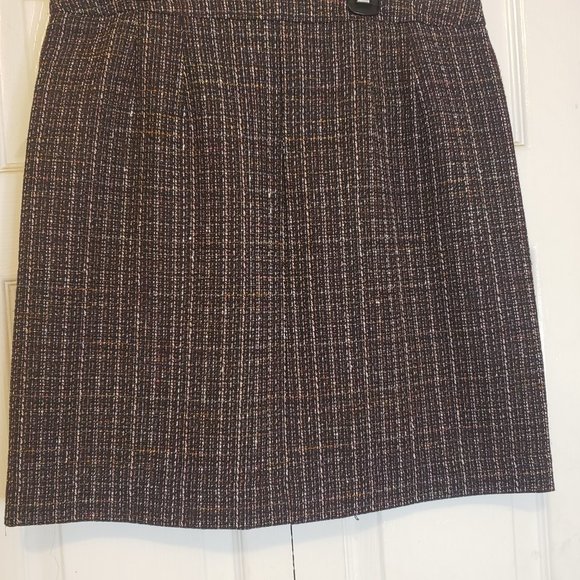 The loft double pocket multi colored tweed skirt - Picture 2 of 4